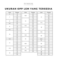 (ECER - 100 LEMBAR) PLASTIK OPP LEM - PLASTIK UNDANGAN, PLASTIK KUE, PLASTIK SOUVENIR PERNIKAHAN, PL