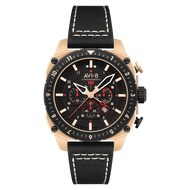 AVI-8 Hawker Hunter Atlas Dual Time Chronograph Watch - Jet Black