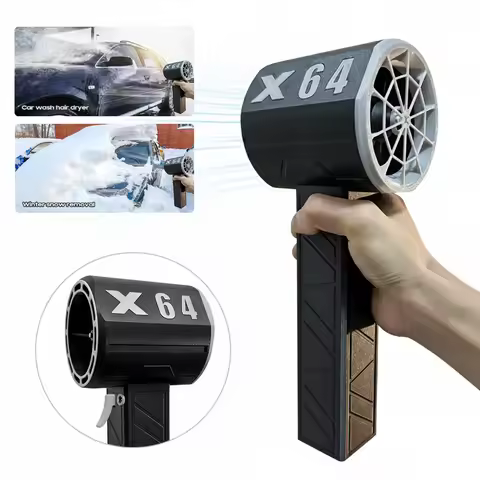 X64 Violent Blower Portable Turbo Jet Fan 64mm Brushless Powerful 1400G Leaf Blower Cordless Highpow