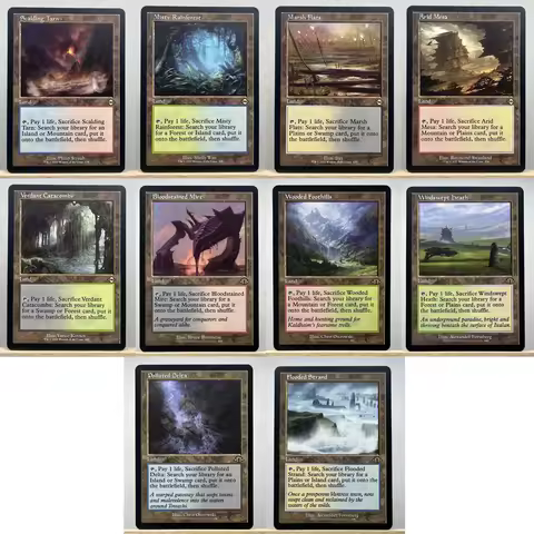 MH3 MH2 HOLO10-03 TCG magical Cards for Home Play Proxy fetch land Marsh Flats the Arid Mesa Misty R