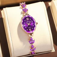 Ladies Bracelet Watch Explosions Violet Petals Luxury Jewelry Ladies Watch Waterproof