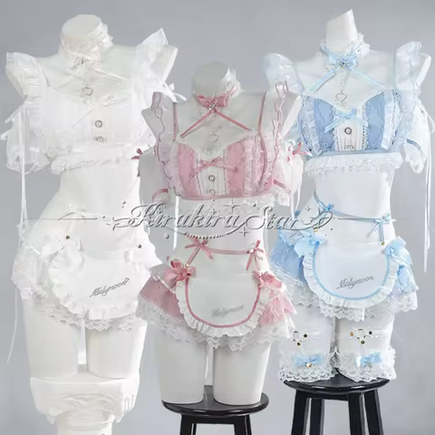 Anime NekoPara Vanilla Minaduki Cosplay Costume Neko Maid Skirt Sweet Lolita Maiden For Hallowmas Pa