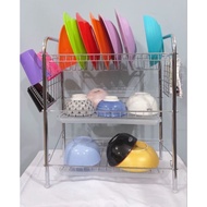 Stainless STEEL 3-story Dish Rack