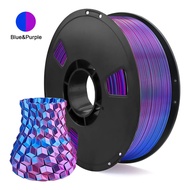 Silk PLA Filament 1.75mm Dual Color Blue Purple, 3D Printer Filament , 1g Spool(2.2lbs)