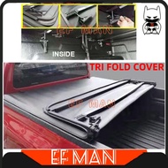 4X4 TRI FOLD COVER CANVAS BELAKANG TUTUP HILUX VIGO REVO DMAX TRITON RANGER T6 T7 T8 NAVARA NP300 ROLLER 3LAYER SOFT LID