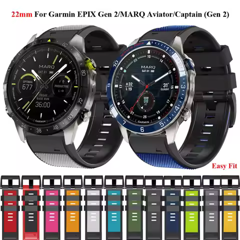 22mm/26mm Silicone Quickfit Strap For Garmin EPIX Gen2/MARQ Adventurer/Athlete/Golfer Gen 2 Fenix 7X