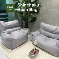 Kawa  บีนแบคโซฟาและเก้าอี้ รุ่น Shinchaku Bean bag พร้อมเม็ดโฟม  ของแท้100% นุ่ม นั่งสบาย น้ำหนักเบาเคลื่อนย้ายง่าย เก้าอี้สีครีม+โฟม Shinchaku Bean bag