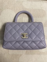 淺紫Chanel mini coco Cch handle