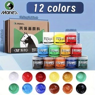 （UH)Maries 12 colors Acrylic Paint Set50ml/1.69oz Bottles in Box for WallWoodPorcelainDIYGlassCanvas