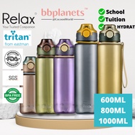 RELAX Water Bottle Tumbler 600ml 800ml 1000ml Tritan Water Bottle BPA Free School Water Bottle Tumbl