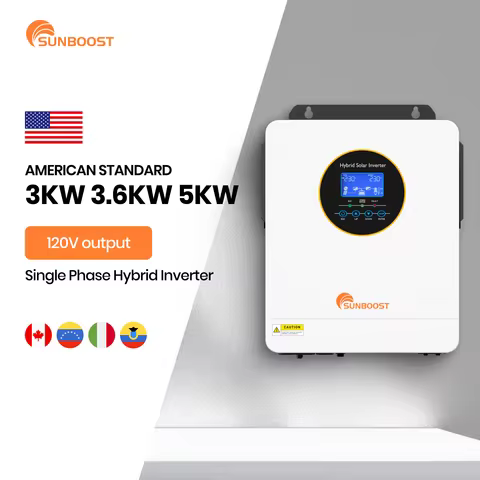 Sunboost Us Version Inverter Hybrid 3Kw 3.6Kw 5Kw 5.5KW 6.2KW 8KW 10KW 12KW Solar Inverter Split Sin