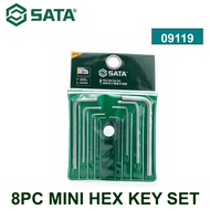 SATA 09119 Mini Hex Key Set 0.7 - 4.0 mm 8 Pcs Mini Hex Key Set