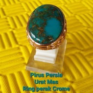 batu pirus persia urat emas asli