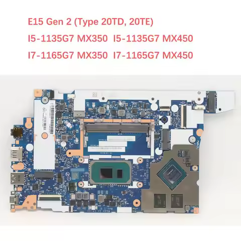 NM-D011 Laptop Motherboard for Lenovo for ThinkPad E14 Gen 2 & E15 Gen 2 with CPU I3-1115G4 I5-1135G