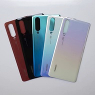 50pcs/lot p30 Back glass Cover For Huawei P30 ,Back Door Replacement Hard Glass Battery Case, Rear Housing Cover + Adhesive