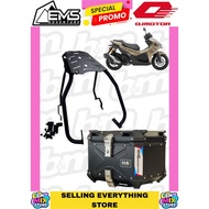 ( PACKAGE ) EMS HEAVY DUTY RACK + EMS TOP BOX ALLOY 45L WITH BACKREST FOR QJMOTOR AX200S SPECIAL PRO