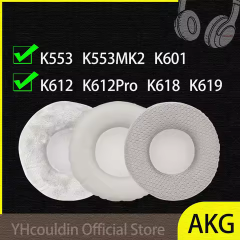 Mesh Fabric Velour Leather Earpads for AKG K553 MK2 K601 Headphones K612 Pro K618 K619 Ear Cushions 