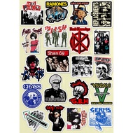 [Influential Punk Band Stickers] Premium Quality, Ink Waterproof