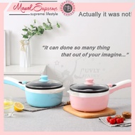Long handle cooking pot (FREE 1 steaming tray), Non-Stick, Electric, Multifunctional Cooker, Steam, Fried or Boiled