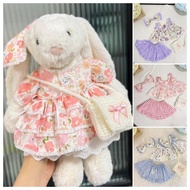 ((NO DOLL) 31CM Shy Bunny DOLL Lolita Dress Clothes Plush Toy Dress Up Clothes Gift