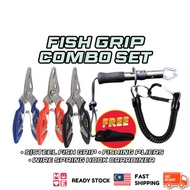 Playar Mancing Plier Fishing Grip Lip Gripper Fish Grip Fishing Pliers Penyepit Ikan Pancing Wire Spring Carabinar