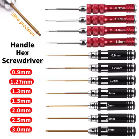 Handle Hex Screwdriver Tool Set For RC Helicopter Drone Cars Model Repair Tools 0.9/1.27/1.3/1.5/2.0