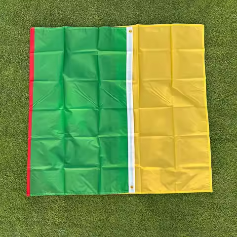 FlagGo Cameroon Flag 150x90cm 3x5 FT Green Red Yellow Vertical Stripes Yellow Star Polyester Double 