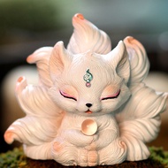 Desktop Nine-Tailed Fox Buddhist Hall Lucky Small Ornaments Ornaments/58-ii0 Hall Statue of Mouths S