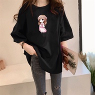 M-5XL Loose Tshirt Woman Plus Size Baju T shirt Perempuan T-shirt Lengan Pendek Clothes