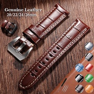 Genuine Leather Watch Strap 20mm 22mm 24mm 26mm Universal Cowhide Watchband for Panerai Strap Alliga