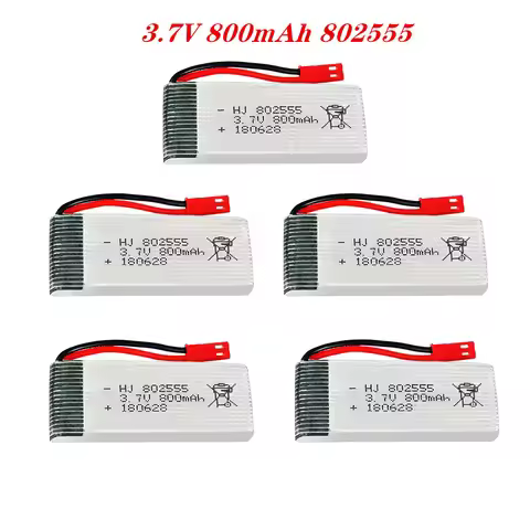 2/5pcs 3.7V 800mAh Lipo Battery for Syma X54HC X54HW X56W TK110HW JXD509 509W 509G V686 H12C RC Dron