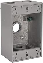 BELL 5330-0 Spot-GRO Weatherproof Box, 1 Gang, 16.5 Cu-in X 4-1/2 in L X 2-3/4 in W X 2 in D, 4-3/4-