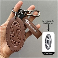 Ốp Da Chìa Khóa Xe Hyundai Santafe 2024 Tucson 2024 3 màu lựa chọn bảo vệ chìa khóa an toàn