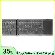 B089T Portable Folding Keyboard with Trackpad Rechargeable Mini Wireless  Keyboard for IOS and   C