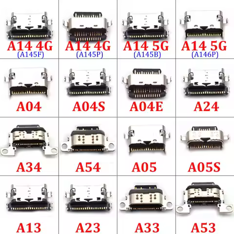 10Pcs, Micro USB socket connector charger Charging Port For Samsung A14 A04 A04s A04E A24 A34 A54 A0