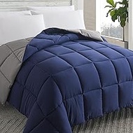 Cosybay Down Alternative Comforter (Blue/Grey, Full) - All Season Soft Quilted Full Size Bed Comfort