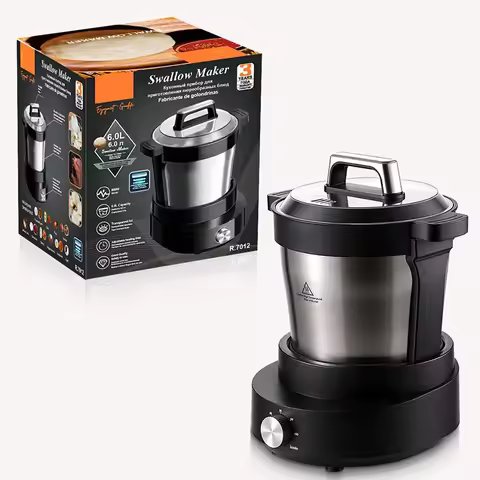 Electric Multifunctional Food Processor, African Fufu/Cassava Maker, 6L Non-Stick Inner Pot, Fast Co