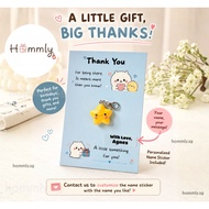 Cute Star Keychain with Card | Thank You Farewell Appreciation | Student Teacher Colleague Friendshi