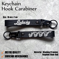 GANTUNGAN LUDWIG KEYCHAIN - LUDWIG DRUM KEYCHAIN - LUDWIG DRUM CARABINER - DRUMMER KEYCHAIN