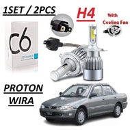 PROTON WIRA Car Headlamp H4 Headlight Led Bulb Cooling Fan White Lampu Depan Besar Mentol Kereta