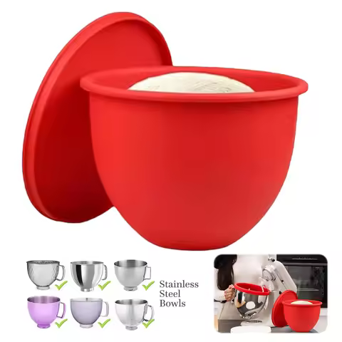 New Silicone Mixer Bowl Liner with Lid Included Mixer Attachment Liner Stand Mixer Accessories Liner
