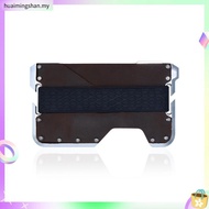 RFID Metal Wallet with Leather Cover Ridge US Popular Money Clip Aluminium Card Holder Special Colle