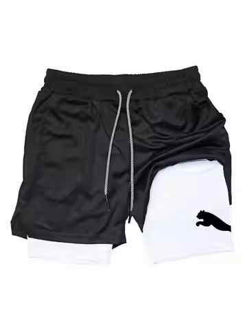 2026 Summer Sports Shorts 2-in-1 Gym Running Shorts Slow Running Casual Sportswear Fitness Double La