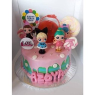 kue ulang tahun lol / cake ultah lol isalllshop - buttercream 18×18