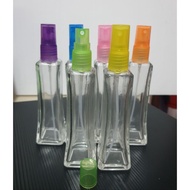 Clear Tower-Shaped Glass Spray Bottle 50c.
