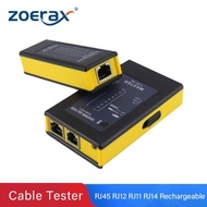 Zoerax Rechargeable Network Cable Tester RJ45 RJ11RJ12 Network LAN Ethernet RJ45 Cable Tester LAN Ne