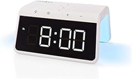 Nedis Alarm Clock, Wireless Charger, Qi Certified, 5/7.5/10/15 W, USB-A Plug, Night Light, 2 Alarm T