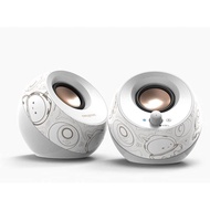 White Wired Computer Speakers Creative Pebble V3 Artisan Edition Multimedia Soundbox 2.0 Channel USB