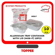 4436-P STAR BRAND DISPOSABLE ALUMINIUM TRAY WITH LID (1PKT X 10PCS)