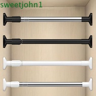 SWEETJOHN Shower Curtain Poles, Punch-free Adjustable Telescopic Clothing Rod, Multifunction No Drill Stainless Steel Extendable Support Rod Balcony